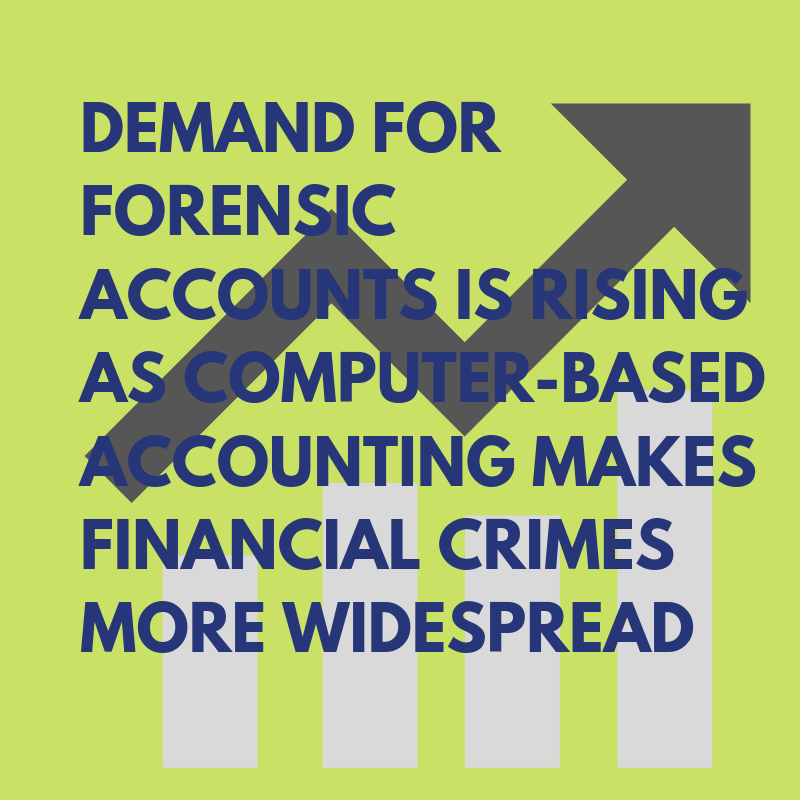 Demand for forensic accounts is rising as computer-based accounting makes financial crimes more widespread