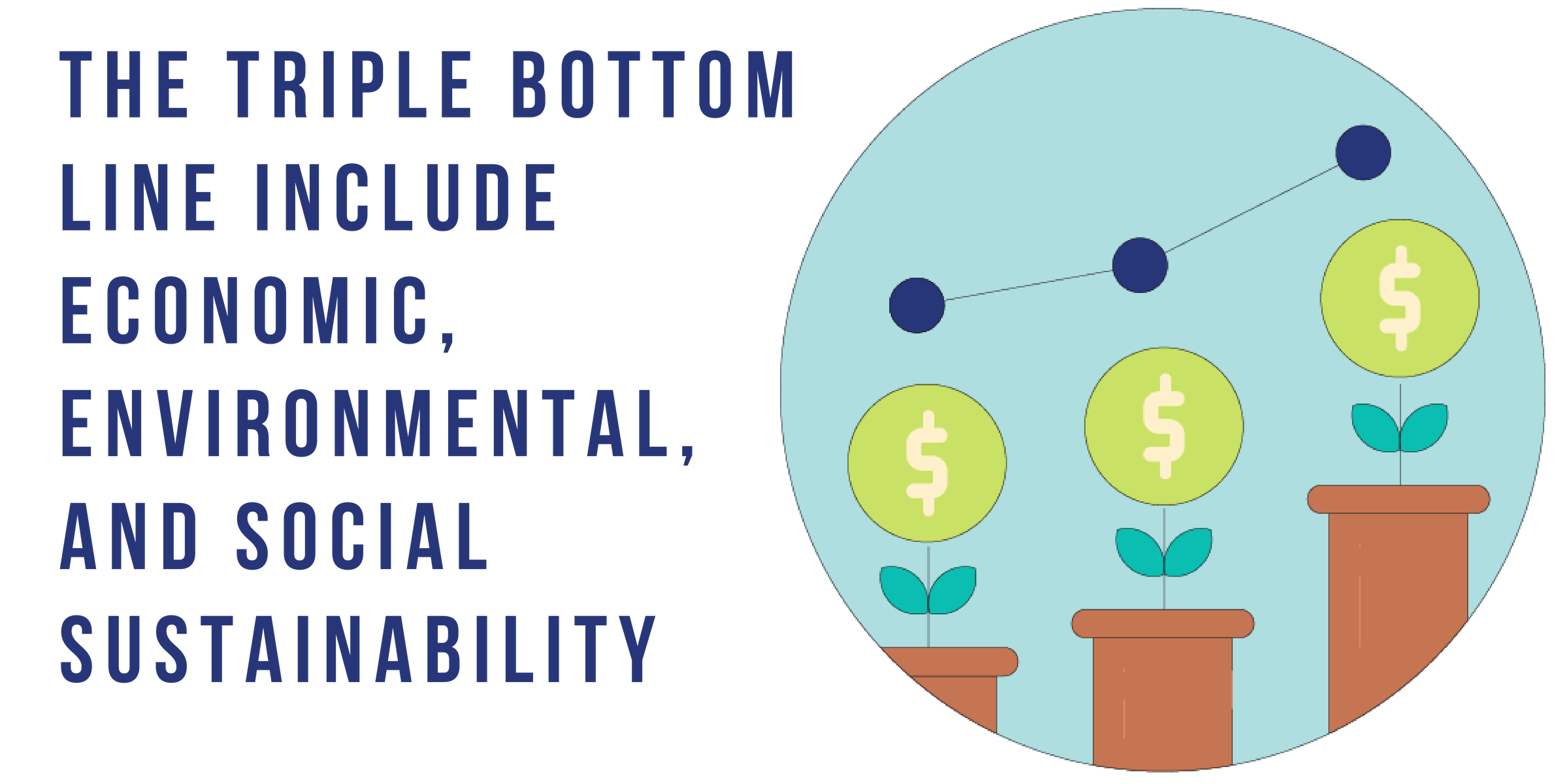 The triple bottom line include economic, environmental, and social sustainability.