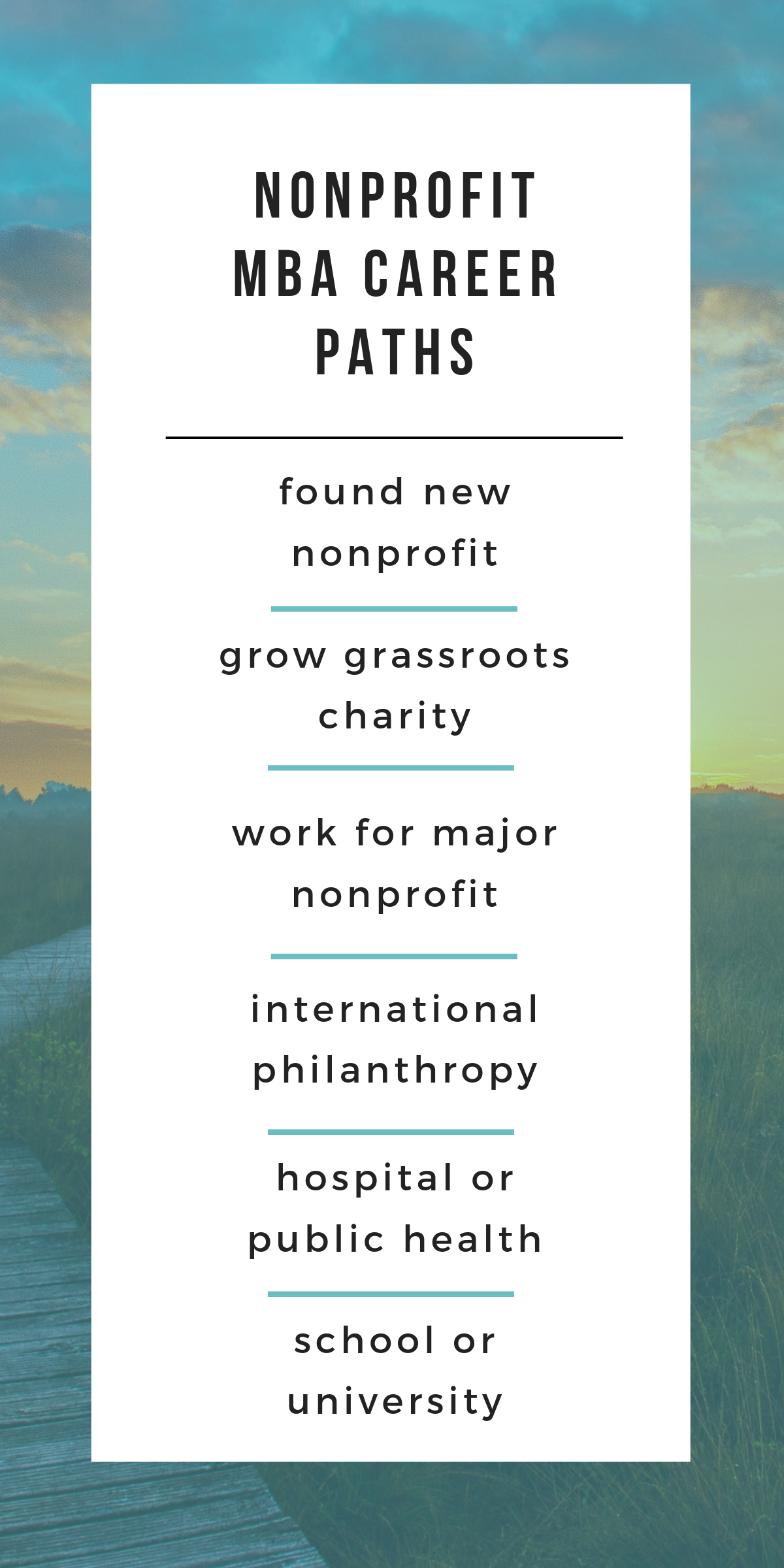 Nonprofit MBA career paths